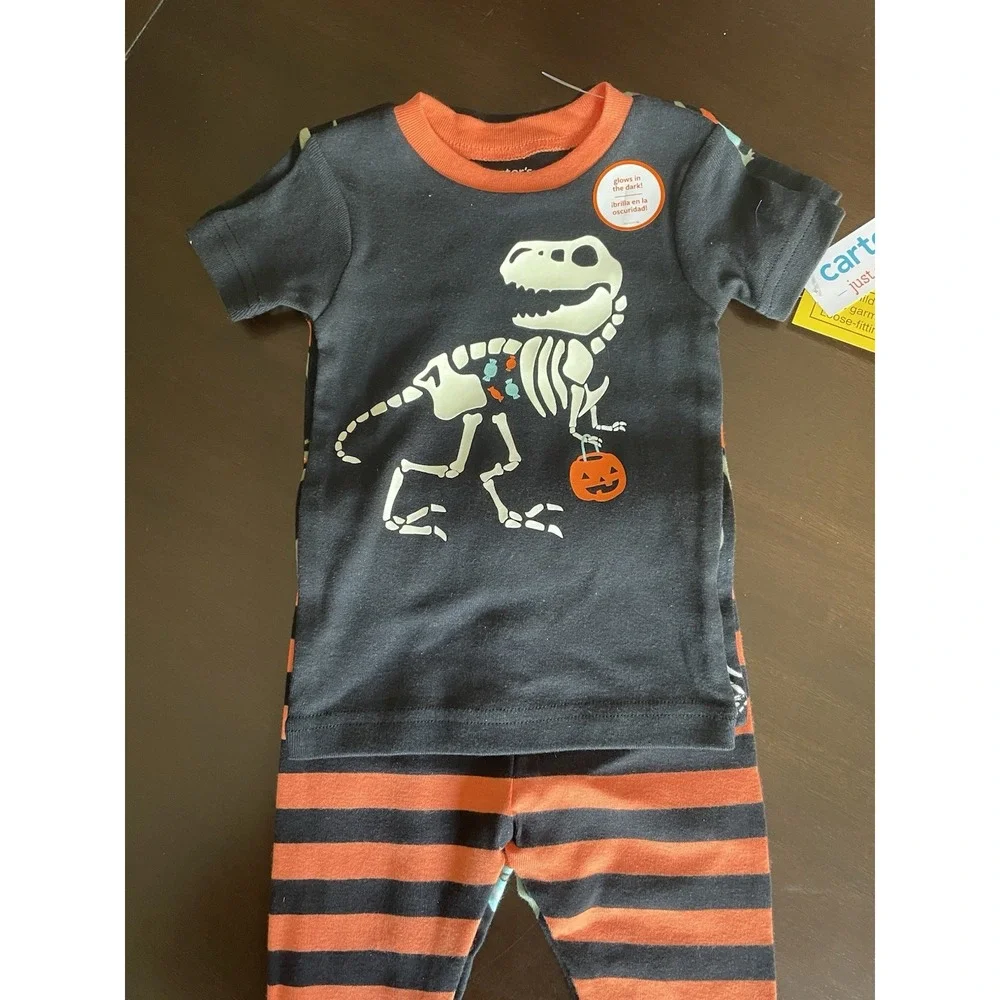 Carter's Baby Size 12 m Halloween T-Rex 4-Piece Pajama Set New with Tags